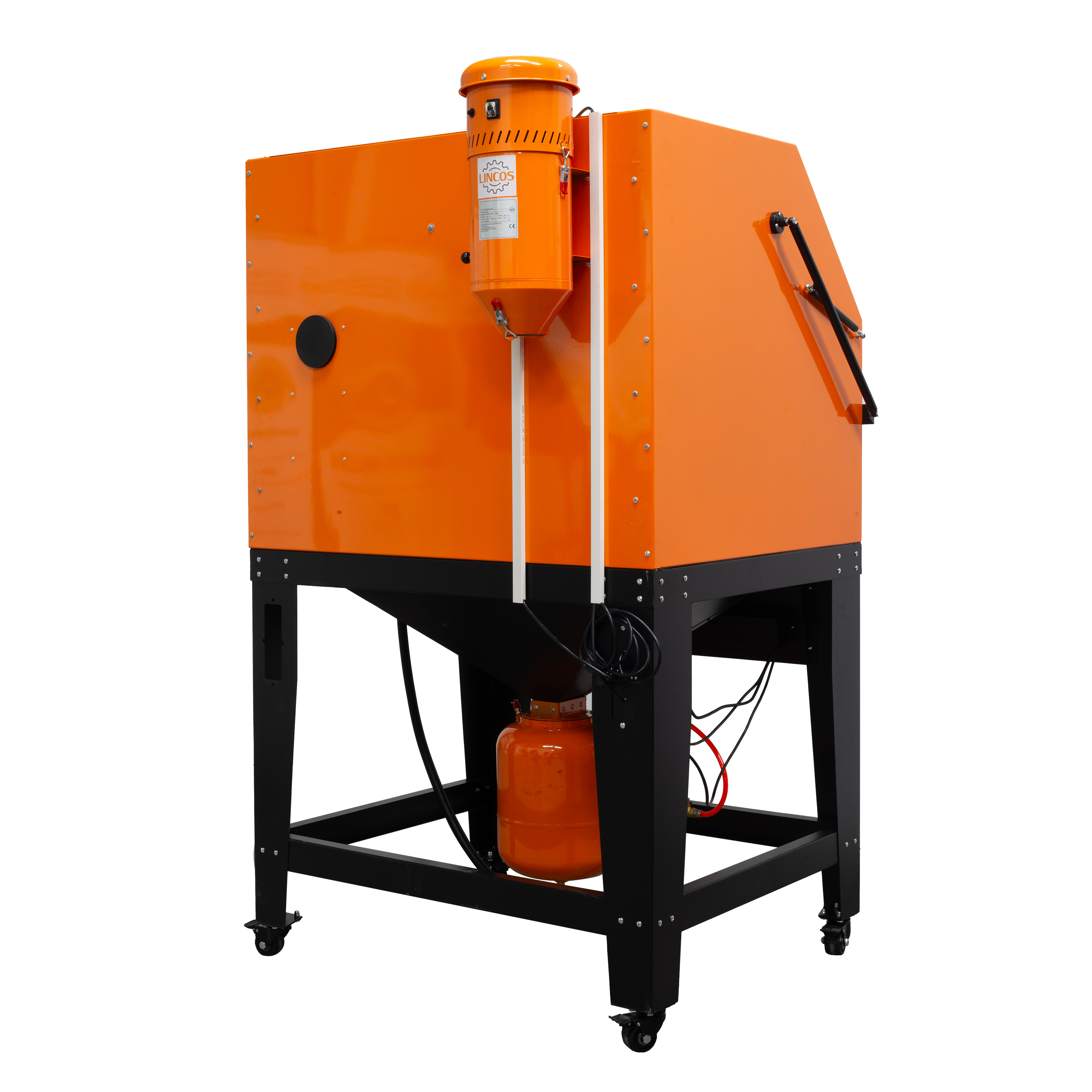Sandblasting cabinet with pressure pot, 1000l, front door Sandblasting cabinet with pressure pot, 1000l, front door