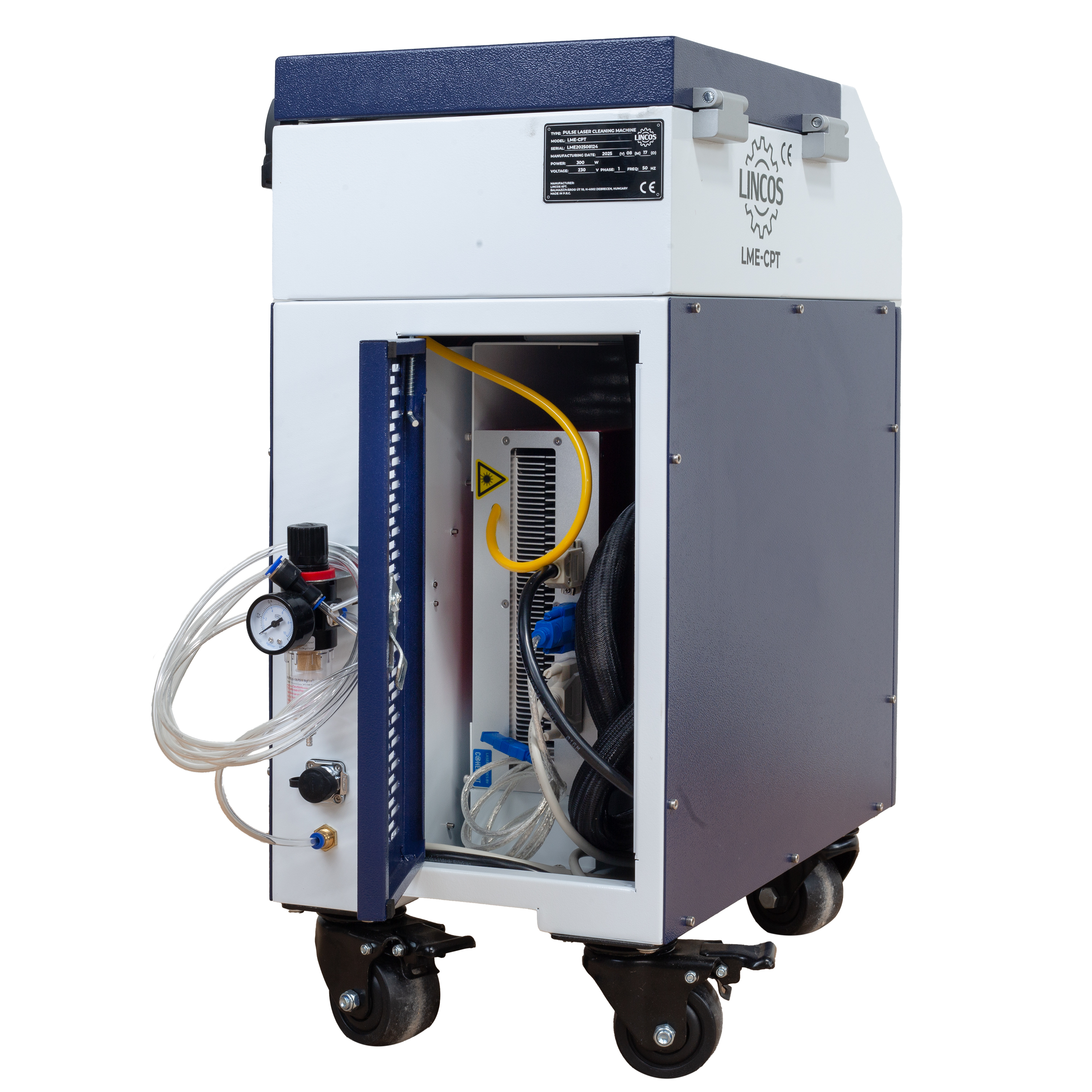 Pulzný prenosný laserový čistiaci stroj 300W ‒ skrinkové prevedenie Pulzný prenosný laserový čistiaci stroj 300W ‒ skrinkové prevedenie
