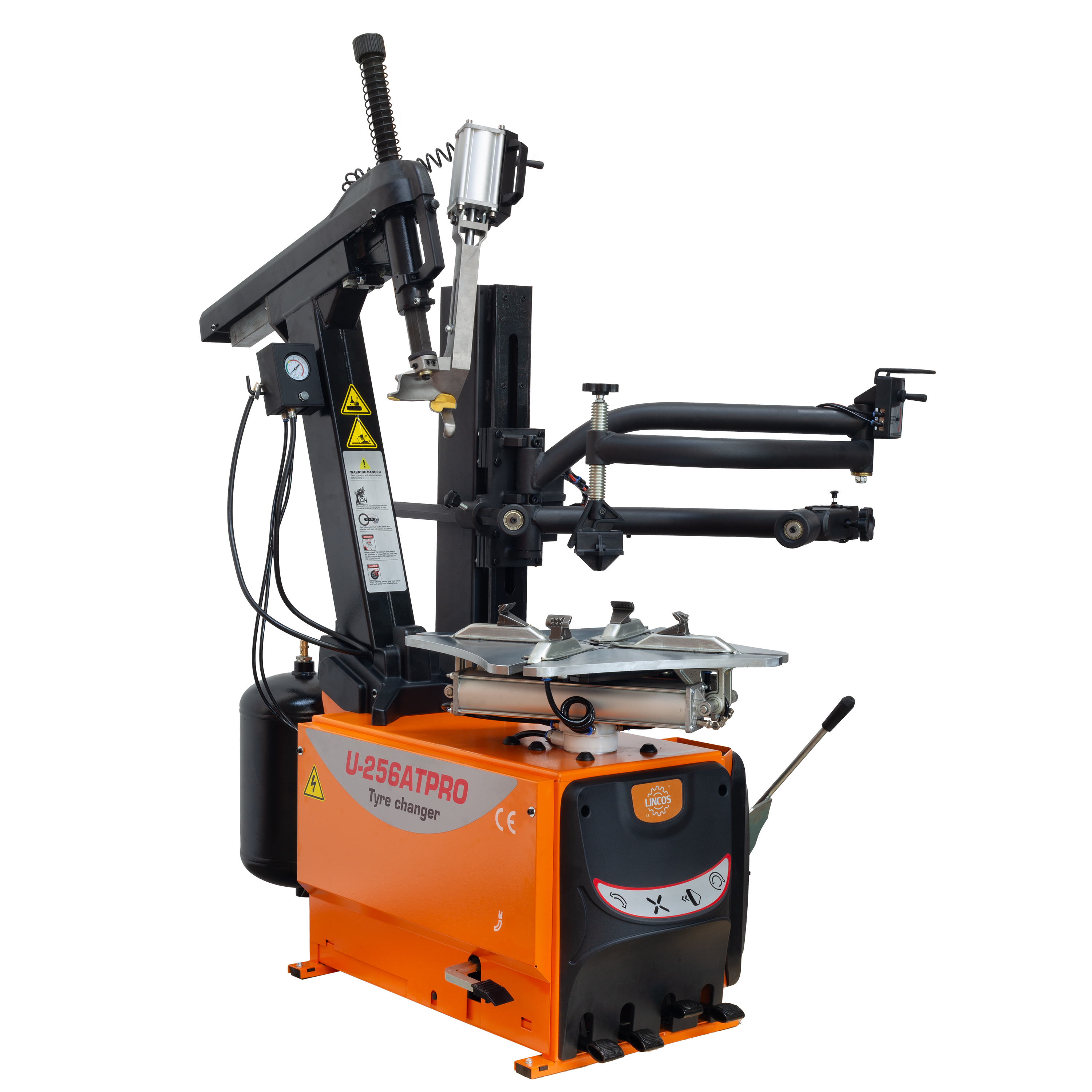 Zouvačka pneumatik automatická 26", 400V, bezpáková, s pomocným ramenem Zouvačka pneumatik automatická 26", 400V, bezpáková, s pomocným ramenem