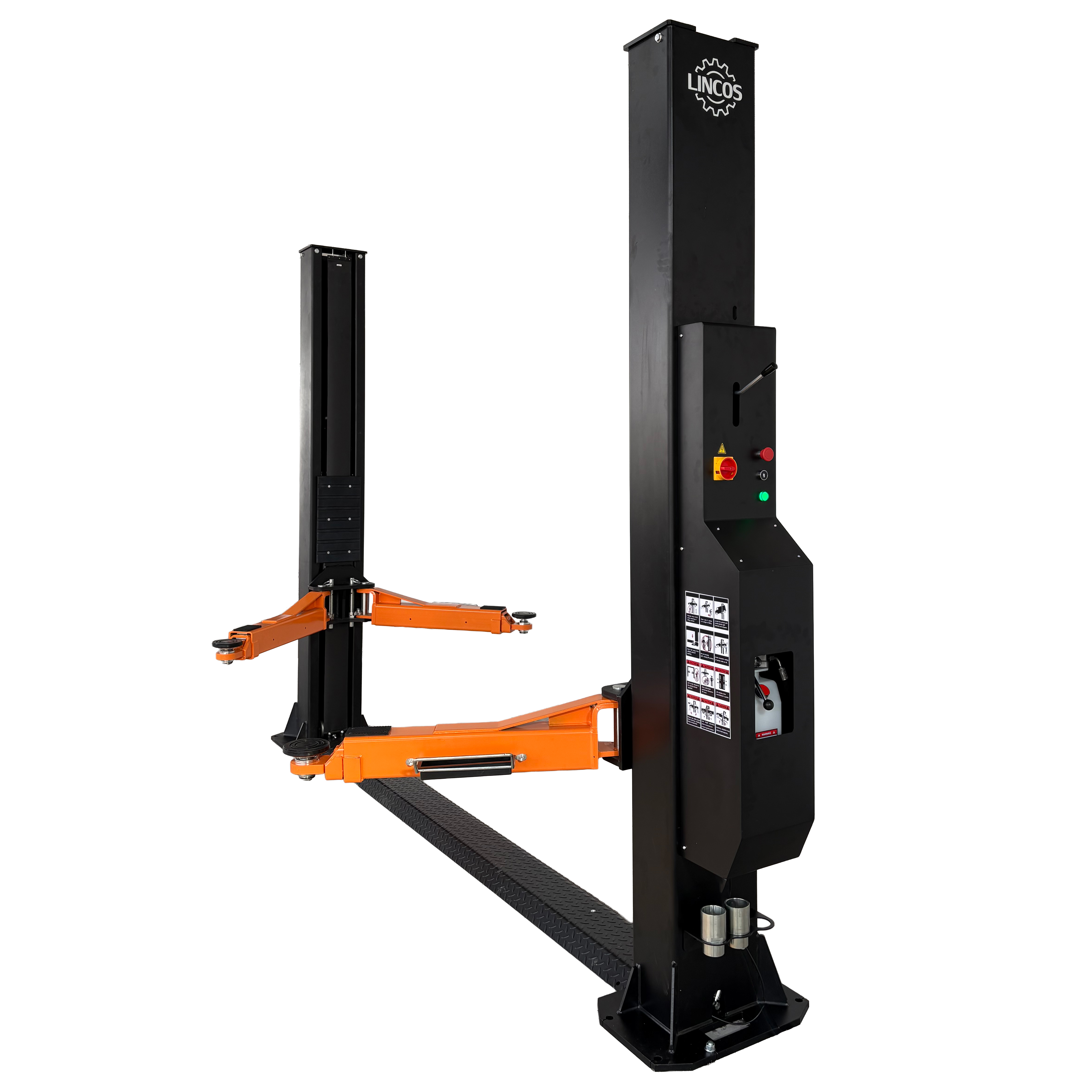 Two-post lift, 5.5t, single-side manual lock release Two-post lift, 5.5t, single-side manual lock release
