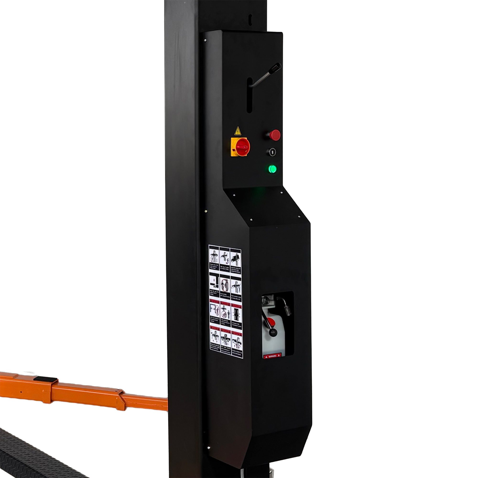 Two-post lift, 5.5t, single-side manual lock release Two-post lift, 5.5t, single-side manual lock release
