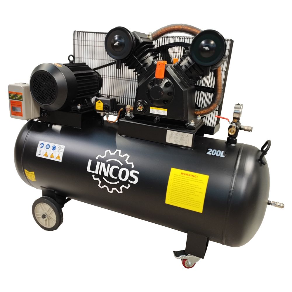 Vertrappen Monografie vaardigheid Industrial air compressor, 200l, 4kW, 10bar SB-20043 | Lincos