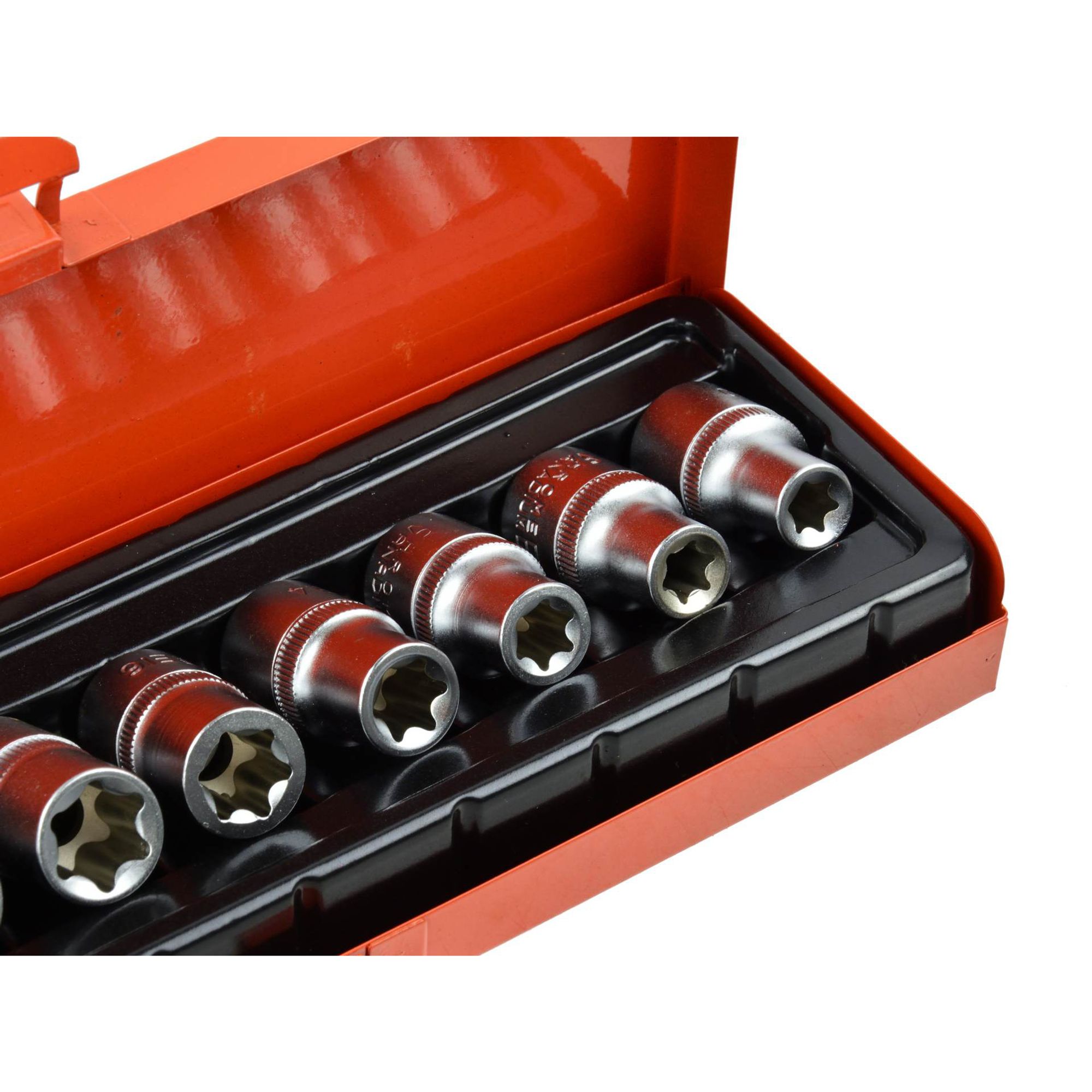E torx socket set e10 e24 1 2 square drive 9pcs g10167 geko
