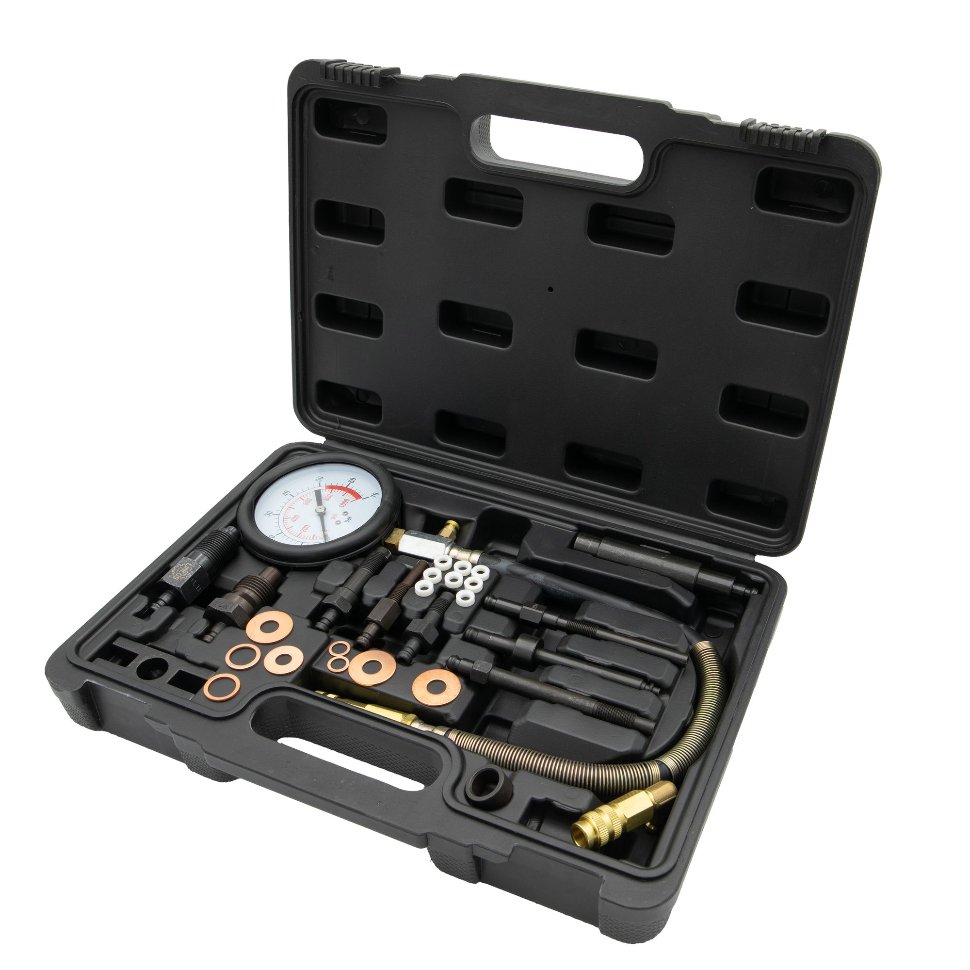 Kompresiometer pre dieselové motory, s adaptérmi, 0-70bar, 14ks MG50181 ...