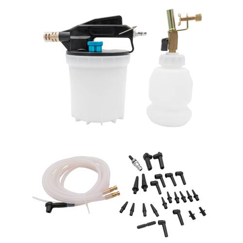 2L Vacuum Brake Bleeder Kit One Person Pneumatic Brake Bleeding Tool Flush Kit With 1L Pneumatic Fluid Extractor And 1L Refilling Bottle
